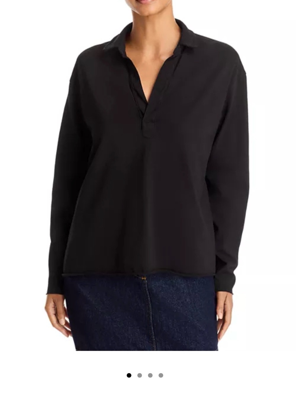 ✨ Frank & Eileen Patrick Popover Henley in Black size L